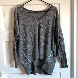 Marled High-low Sweater